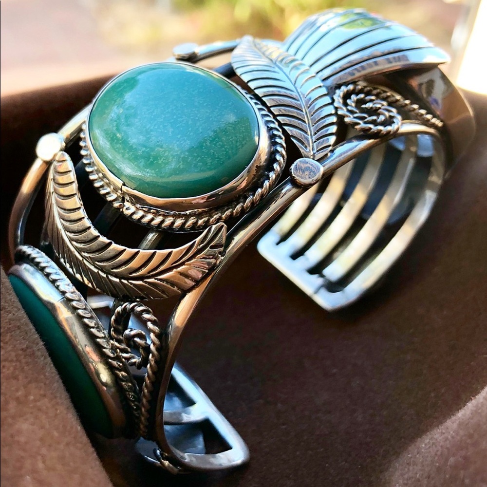 Custom made Silver and Turqouise cuff only 10 made
